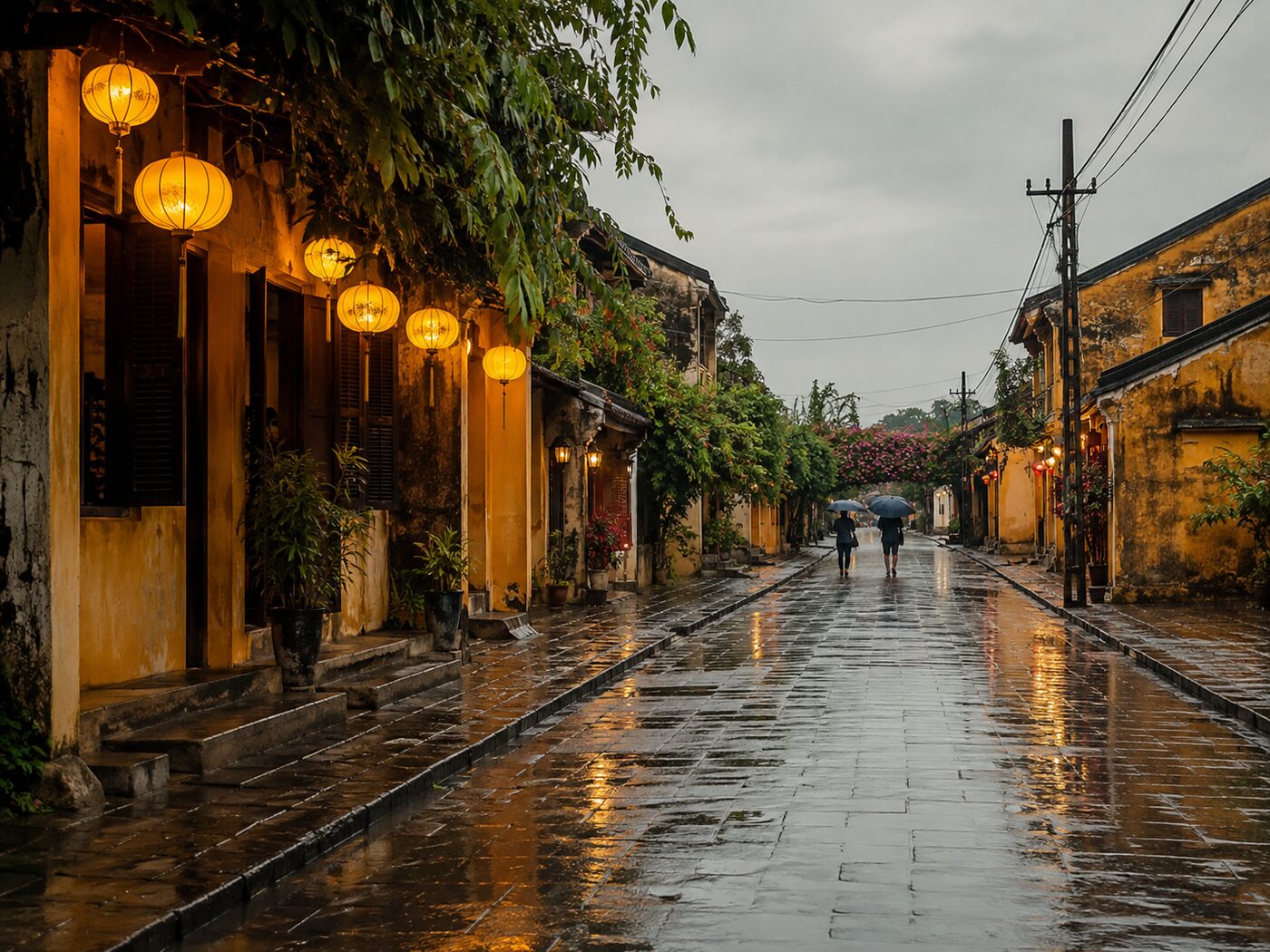 Phố Hội An trong ngày mưa nhẹ